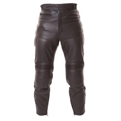 FTL401 Leather Jeans Black