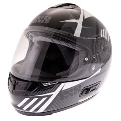 HX444 Angle Helmet Black White Silver