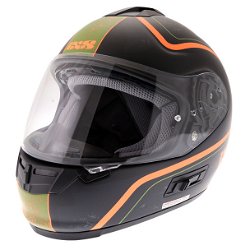 HX444 Classic Helmet Matt Black Orange
